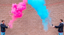 Load image into Gallery viewer, gender reveal powder cannons pink blue